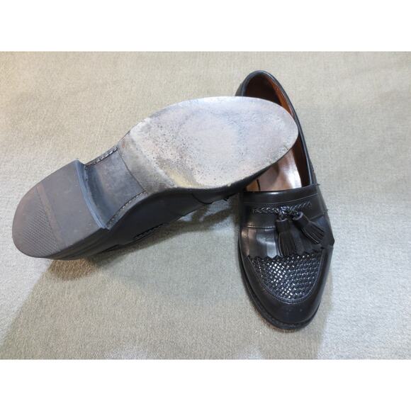 Allen Edmonds Mens Shoes Cody 10.5 Black Leather Tassel Loafers Kiltie Slip On main image 4